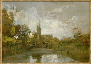 Ein ehemaliges Gebaeude der Wiener Weltausstellung im Prater - 位于普拉特的维也纳世界博览会旧址（布面绘画）
