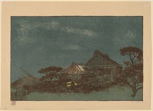 深川的夜晚 作者 埃米尔·奥尔里克（Emil Orlik）