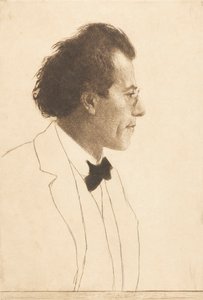 作曲家古斯塔夫·马勒（Gustav Mahler 1860-1911）的画像，1902年。