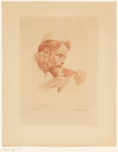马克斯·克林格的肖像 作者 埃米尔·奥尔里克（Emil Orlik）