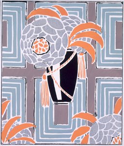 《花与叶》，约 1925 年出版（彩色平版印刷） 作者 埃米尔·阿兰·塞盖