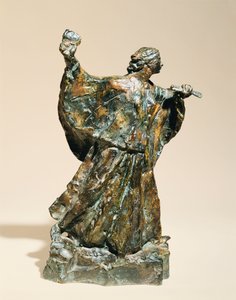 工作中的雕刻家；女雕塑家在工作，1906年