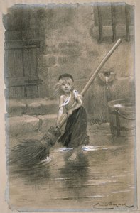 珂赛特。维克多·雨果（Victor Hugo）的《悲惨世界》插图，1862年