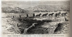 1864年在庞贝的挖掘过程中重新组装空车，由Emile Bayard（1837-1891）绘制，为Marc Monnier（1829-1885）的文章《庞贝和庞贝人》作插图。雕刻在《世界之旅》中，由Edouard Charton编辑。 作者 埃米尔·安托万·贝亚德