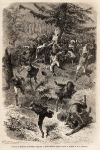 Rixe在主宰Tong-hay（或Tong hay）的高地上，是留在城市高地上的探险队成员之一，他们被一群好奇的人所跟随，他们宣布了一场总的战斗，每个人都希望尽可能密切地看到 作者 埃米尔·安托万·贝亚德