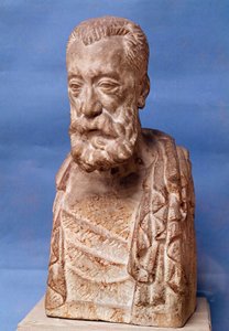 法国作家安纳托尔-法兰西（1844-1924）的半身像 安托万-布尔代尔（1861-1929）的雕塑 20世纪 巴黎，布尔代尔博物馆
