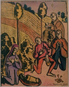 牧羊人的崇拜 作者 埃米尔·伯纳德（Emile Bernard）