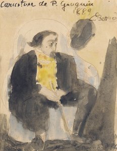 保罗·高更的漫画，1889年 作者 埃米尔·伯纳德（Emile Bernard）