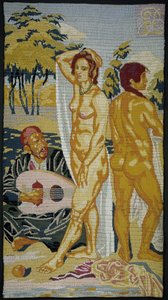Geborduurd 绘画；两个浴女 作者 埃米尔·伯纳德（Emile Bernard）