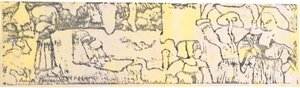 La Lessive（洗衣房）（手工上色锌版画） 作者 埃米尔·伯纳德（Emile Bernard）