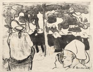 Les Bretonneries：布列塔尼的婚礼 (La Noce en Bretange) 作者 埃米尔·伯纳德（Emile Bernard）