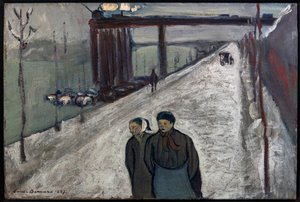 克利希码头 - 1887年（布面油画 作者 埃米尔·伯纳德（Emile Bernard）