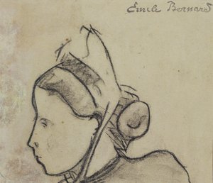 布列塔尼女人的研究 作者 埃米尔·伯纳德（Emile Bernard）