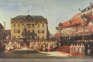 1864年，1864年在鲁贝的莱斯河水域落成典礼 作者 埃米尔·德夫伦（Emile Defrenne）