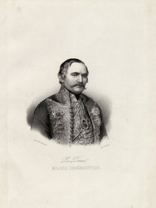 米洛·奥布雷诺维奇一世（Milo Obrenovic I）1780-1860，塞尔维亚王子，约1838年