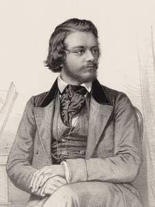 钢琴家和作曲家Theodor Leschetizky 1830-1915的肖像，约1860年。