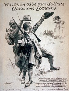 1916年，来到阿尔萨斯和洛林的士兵的帮助下 作者 埃米尔·弗里安特（Emile Friant）