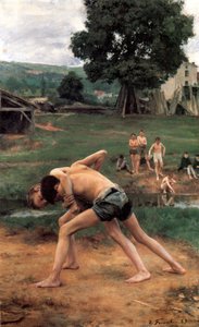 搏斗斗争，1889年。