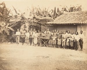 柬埔寨王子和他的游行队伍，1866年。