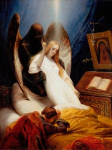 死亡天使，1851年。 作者 埃米尔·让·霍勒斯·韦尔内