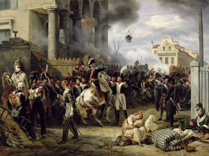 1814年3月30日，1820年巴黎防御期间克利希的大门 作者 埃米尔·让·霍勒斯·韦尔内