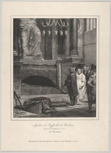 拉斐尔之墓，1833年9月14日开放，罗马万神殿，1833年。 作者 埃米尔·让·霍勒斯·韦尔内