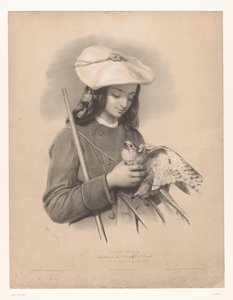 来自比利牛斯山脉的牧羊人手里拿着一只猎鹰 Pâtre des Pyrenees (Ossun)（物体上的标题） 选定艺术家的研究（系列名称） Études choisies（对象上的系列标题） 作者 埃米尔·拉萨尔（Emile Lassalle）