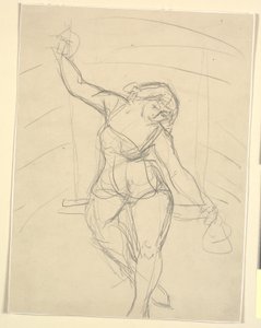 坐在空中飞人上的女艺术家 作者 埃米尔·奥东·弗里斯