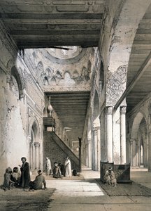 开罗艾哈迈德-伊本-图伦清真寺：Maqsura 内部，9 世纪。19 世纪（石版画，选自 Emile Prisse d