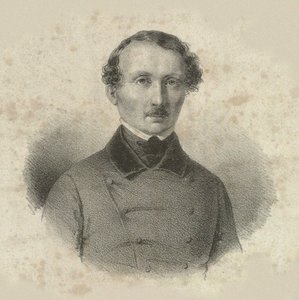 作曲家汉斯-克里斯蒂安-伦拜1810-1874年的肖像，1846年。 作者 埃米利乌斯·迪特列夫·巴伦岑