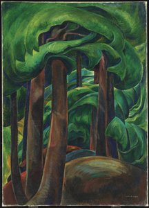 西部森林，约 1931 年（布面油画）
