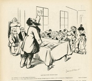 Emmanuel Barcet（1870-1940）在Le Rire的插图，08年5月9日 - 市政选举 - 选举，政治会议，会议，选举会议，市政选举