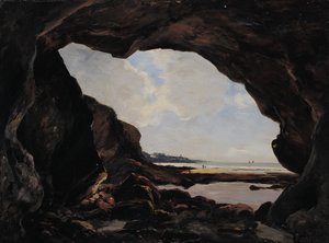 杜阿内内斯，1876 年 8 月，铁蒺藜悬崖下的里斯洞穴（布面油画） 作者 伊曼纽尔·兰瑟（Emmanuel Lansyer）