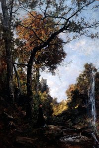 1869年的秋天步行道。 作者 伊曼纽尔·兰瑟（Emmanuel Lansyer）