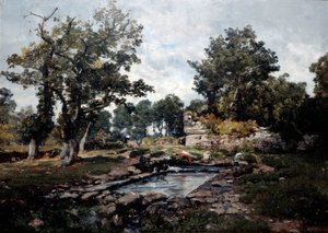1883早晨，coataner的自助洗衣店 作者 伊曼纽尔·兰瑟（Emmanuel Lansyer）