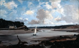 半潮河，1874年。 作者 伊曼纽尔·兰瑟（Emmanuel Lansyer）