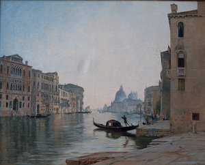 威尼斯，大运河，1892 年 9 月（布面油画） 作者 伊曼纽尔·兰瑟（Emmanuel Lansyer）