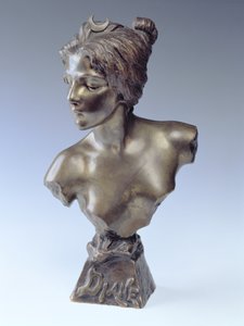 戴安娜的半身像，c.1910（铜牌）