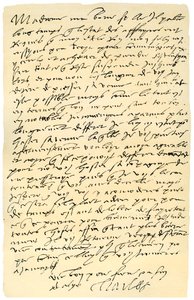 西班牙皇帝查理五世致英国女王玛丽的信，1555年。 作者 查理五世皇帝