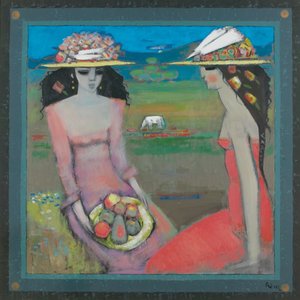 Small Bowl of Fruit (oil on board) 作者 恩德·罗德（Endre Roder）