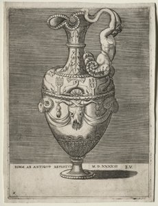 饰有海豚的陶器，1543年。