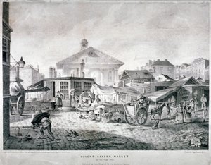 科文特花园市场，威斯敏斯特，伦敦，1815年 作者 恩格尔曼公司