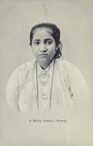 马来美人，槟城（黑白照片） 作者 英国摄影师