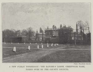 一个新的公共占有，Rangers Lodge，Greenwich Park，由郡议会接管 作者 英国摄影师