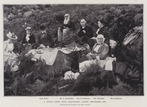 1893年9月在Blackcraig城堡附近举行的野餐派对 作者 英国摄影师