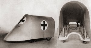 1915年“插图战争新闻”中用于救援第一次世界大战期间战壕之间的伤员和担架的担架担架 作者 英国摄影师
