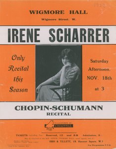 喜欢Irene Scharrer的肖邦 - 舒曼演奏会的广告 作者 英国摄影师