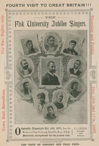 广告为Fisk大学Jubilee歌手的外观 作者 英国摄影师