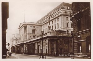 英格兰银行，伦敦（黑白照片）。 作者 英国摄影师