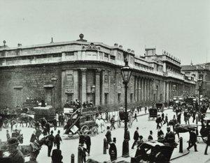 英格兰银行，Threadneedle街，伦敦金融城，1890年 作者 英国摄影师